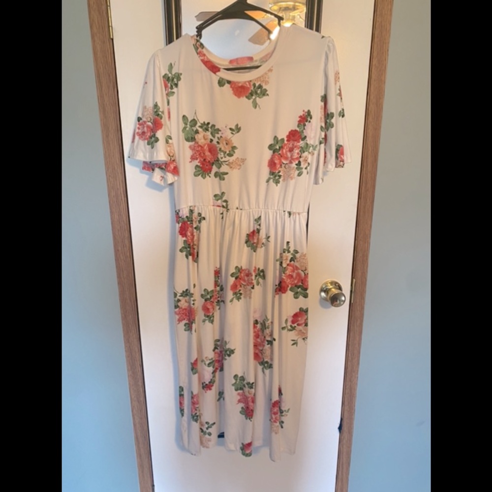 White floral dress